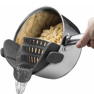 Premiere clip-on silicone strainer, adjust for pots, pans, bowls.